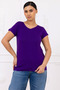 Viscose V-Neck Long-Sleeve T-Shirt with Back Detail - 2