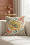 Bohemian-Style Reversible Set of 4 Pillowcases - Digital Print Cushion Covers with Nature, Butterfly, and Flower Motifs, 43x43 cm - 5