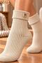 Women's Premium Curly, Heat-Retaining Lambswool Wool Boot Socks - 2