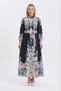 Msn Buttoned Floral Maxi Dress