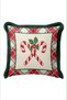Red Sugar New Year's Decoration Tasseled Cushion Cover - Plaid New Year's Fringed Pillowcase - 5