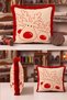 Cream-Colored Deer New Year's Decoration Tasseled Cushion Cover - New Year's Gift Fringed Pillowcase - 2