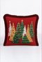 Red Pine Tree Christmas-Themed Tasseled Cushion Cover—New Year's Decoration Tasseled Pillowcase - 8