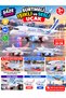 18 cm Light-Up, Sound-Activated, Sliding Passenger Airplane Toy – Realistic Moving Model Airplane with Realistic Aircraft Sounds, Red and Blue, Ages 3+