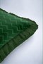 Emerald Zigzag New Year's Patterned Tasseled Cushion Cover - New Year's Decor Green Fringed Pillowcase - 4