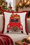 Car New Year's Decoration Tasseled Cushion Cover - Retro New Year's Decor Red Fringed Pillowcase