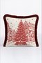 Red Pine Tree Christmas-Themed Tasseled Cushion Cover—New Year's Decoration Tasseled Pillowcase - 6