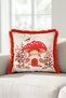 Married Cream New Year's Patterned Tasseled Cushion Cover—New Year's Decoration Fringed Pillowcase - 5