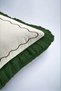 Cream-Colored Pine Tree New Year's Patterned Tasseled Cushion Cover - Simple New Year's Green Tasseled Pillowcase - 3