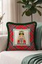 Red Soldier New Year's Tasseled Cushion Cover - New Year's Gift: Green Fringed Pillowcase - 3