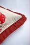 Married Cream New Year's Patterned Tasseled Cushion Cover—New Year's Decoration Fringed Pillowcase - 3