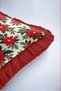 Cream-Colored Christmas Flower Tasseled New Year's Pillowcase - New Year's Fringed Pillowcase - 7