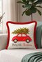 Christmas-Themed New Year's Decoration Cushion Cover with Tassels - New Year's Fringed Pillowcase - 5