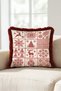Cream-Colored Deer New Year's Tasseled Cushion Cover—Rustic New Year's Decoration Tasseled Cushion Cover - 7