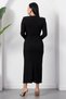 Ktuvaze yaka beli slit dress with buckle k-263613 - 7