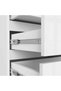 Noptieră cu 3 sertare, placaj laminat de 16 mm, 60x35x57 cm, albă - 6