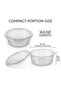 6.5 oz Clear Round Plastic Food Bowls with Secure Lids, Pack of 25–150 Sets - 3