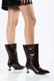 Women's Boots with a 5 cm Stiletto Heel, No Zipper, and Pointed Toe - 4