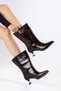 Women's Boots with a 5 cm Stiletto Heel, No Zipper, and Pointed Toe - 3