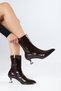 Women's Boots with 5 cm Heels, Zipper, Stretchy Material, and Pointed Toe - 4