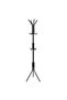 Cuier metalic în formă de copac, 12 umerașe, 177 cm, negru
