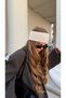 Women's Winter Ecru Fringed Knitted Flat Wide Headband Bandana BND01 - 2