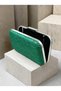 Green Lace Women's Evening Clutch Bag with a Strappy Handle, Chain Strap, and Silver Accents—Perfect for Weddings and Engagement Parties - 6