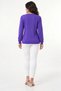 Women's Collar Button Detailed Stone Printed Long Sleeve Glittery Knitwear Blouse - 5
