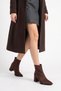 Women's Brown Suede Heeled Boots - 2