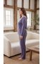 Women's Large Size Printed Long Sleeve French Velvet Pajamas Set - 3