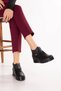 Women's Genuine Leather Casual, Easy-to-Wear Comfortable Boots, Item No. 26031, Black