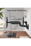 Dual Monitor Wall Mount for 17-32 Inch Screens - Height-Adjustable Gas Spring Arms (Per Arm 4.4-17.6lbs) - VESA 75x75/100x100 - Tilt, Swivel, Rotation - Home Office & Workspace Desk Setup - 4
