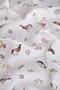 Muslin Cloth Cover Bird Pattern - Brown 90x75 Cm 2 Pieces Mouth Wipes