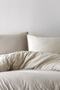 Cottage 100% Cotton Double Washed Yarn Paint Striped Duvet Cover Set Brown - 3