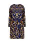 Blue Long Sleeve Patterned Dress for Girls 60685 - 3