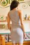 Women's Gray Zippered Camisole Dress ELB-19000483 - 5