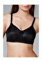 Women's Unwired Unassisted Gathering Black Bra B/C Cup 1910