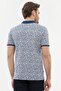 Navy Blue Slim Fit Polo Neck T-Shirt - 3