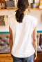 Women's White Underarm Piece Bat T-shirt TSH-19000330 - 6