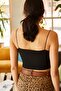Women's Black Rope Strap Camisole Bustier BLZ-19000969 - 4