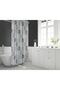 Bathroom Curtain 2X120X200 Double Wing Shower Curtain with Ring Gift Shower Cabin Curtain 5033 Gray