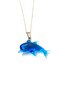 Transparent Blue Dolphin Fish Glass Necklace - 2