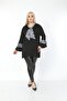 Black Chiffon Zebra Detailed Flounce Sleeve Blouse - 2