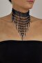 Crystal Handcrafted Choker Necklace Parliament Blue