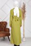 Women's Green Cotton Viscose Polka Dot Hijab Dress - 5