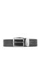 Men's Black Genuine Leather Logo Printed Belt Y4s426 Ytu5j 88045