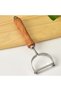 Practical Wooden Handle Metal Julienne Vegetable & Fruit Peeler