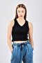 Women's Black V-Neck Camisole Athlete - 2