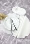 White Color Embroidered 12 Piece Set Placemat And Cocktail Napkin