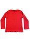 Corded Fabric Long Sleeve Girl's T-shirt